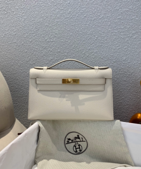 에르메스 미니 켈리백22 나타 화이트 금장 앱송